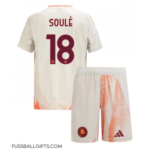 AS Roma Matias Soule #18 Fußballbekleidung Auswärtstrikot Kinder 2024-25 Kurzarm (+ kurze hosen)